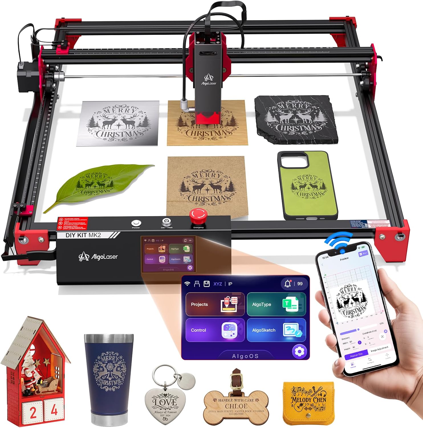 Industrial Acrylic Laser Cutter - AlgoLaser DIY KIT MK2 10W Laser