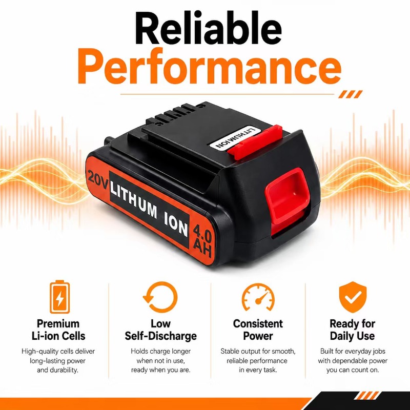 for 3/4/6/8Ah Long Runtime BL2 - Black+Decker Tool 20V Max recension och pris