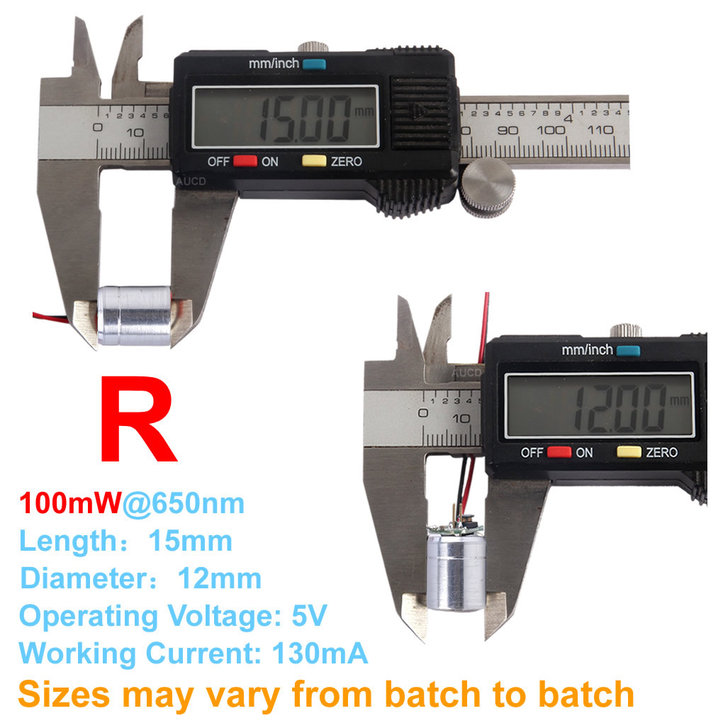 Φ12x15mm DC 5V Red-100mW Green - Industrial Laser Alignment Tool recension och pris