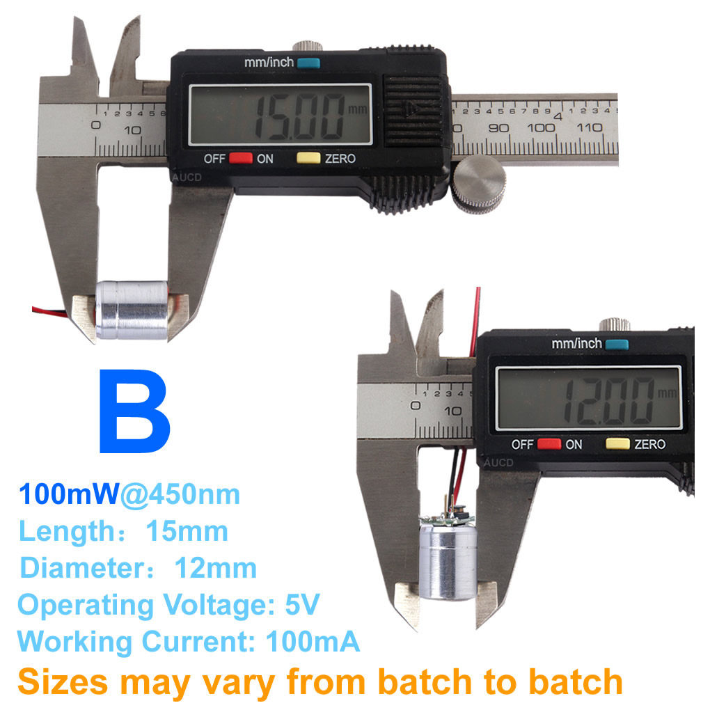 Φ12x15mm DC 5V Red-100mW Green - Industrial Laser Alignment Tool recension och pris
