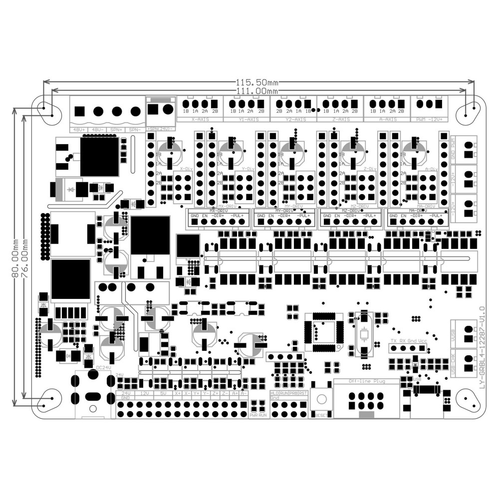 Grbl 4-Axis 32bit Offline Cont - Breakout Board Mach3 recension och pris