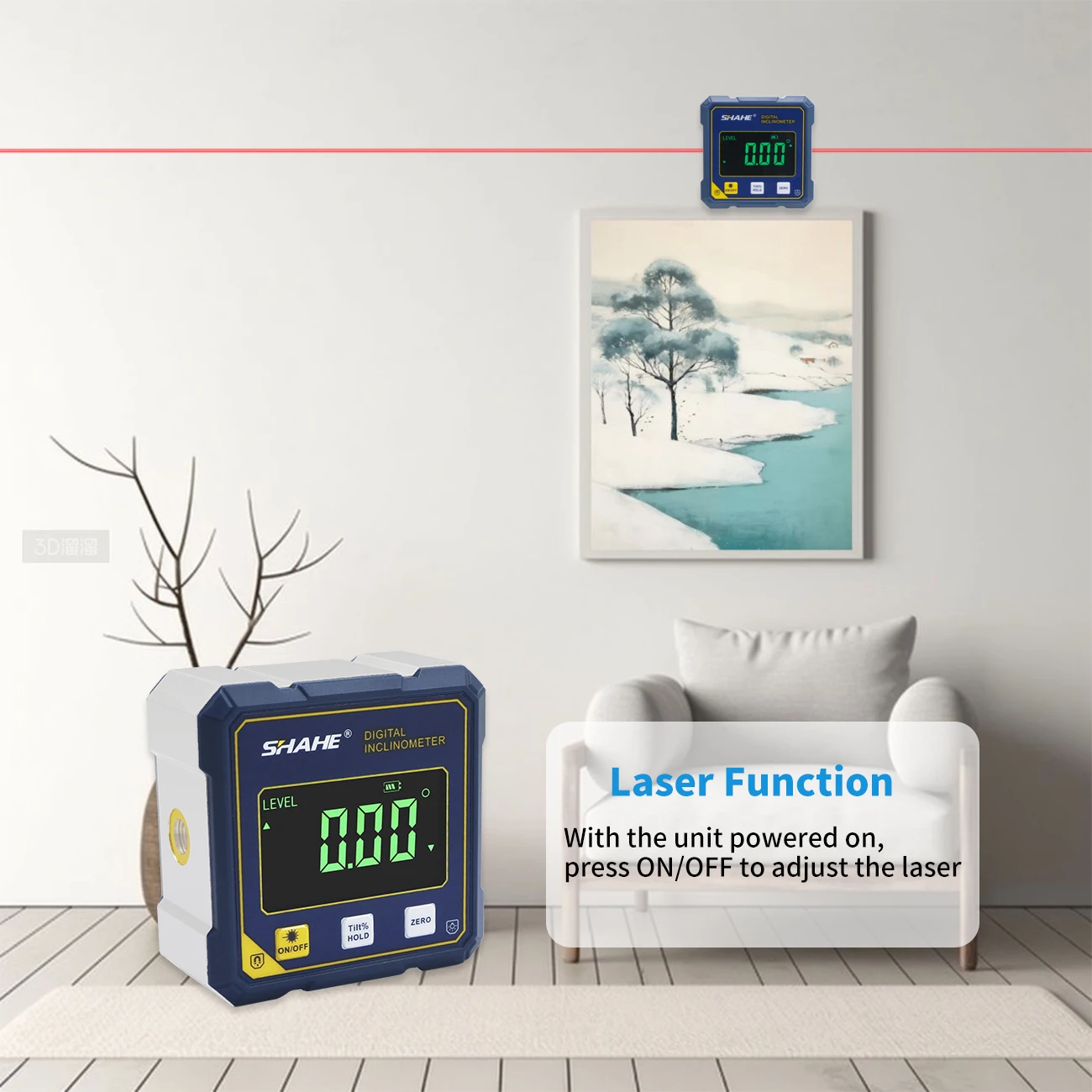 SHAHE Mini Protractor Angle Ga - Industrial Laser Alignment Tool recension och pris
