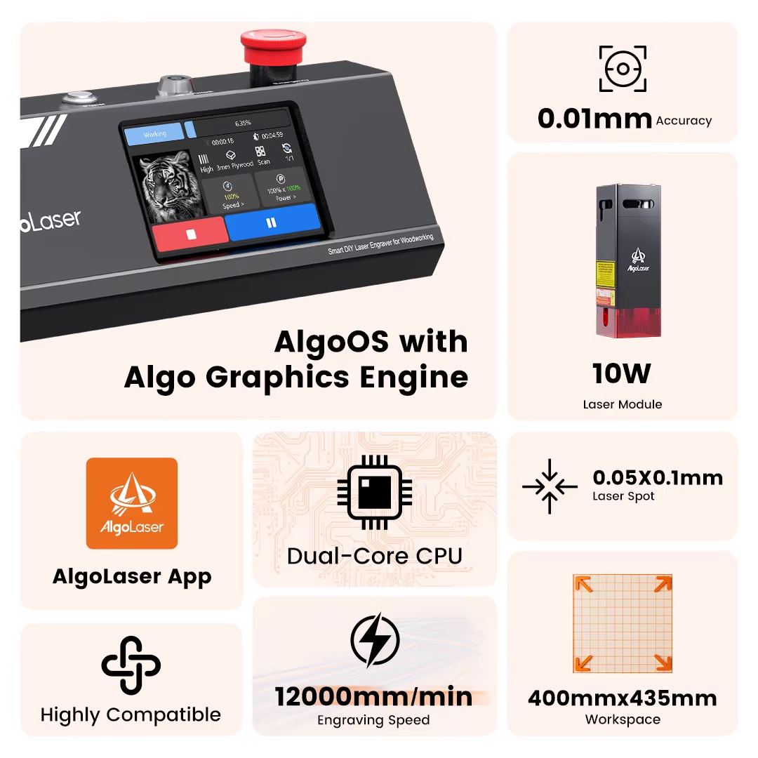 Algolaser DIY Table 40*43cm CN - Industrial Acrylic Laser Cutter recension och pris