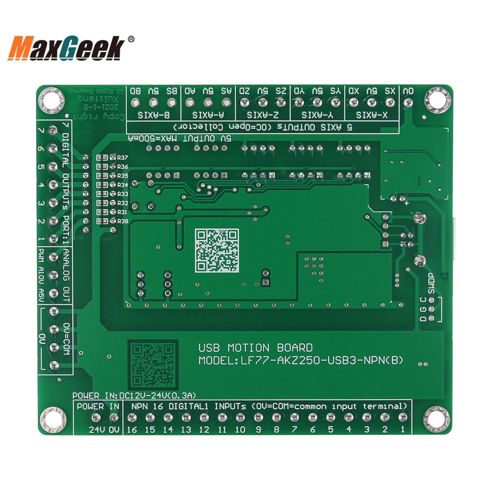Maxgeek LF77-AKZ250-USB3-NPN 3 - Breakout Board Mach3 recension och pris