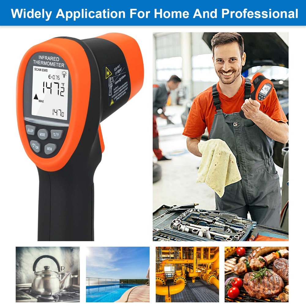 BTMETER Digital Pyrometer Non- - Industrial Infrared Laser recension och pris