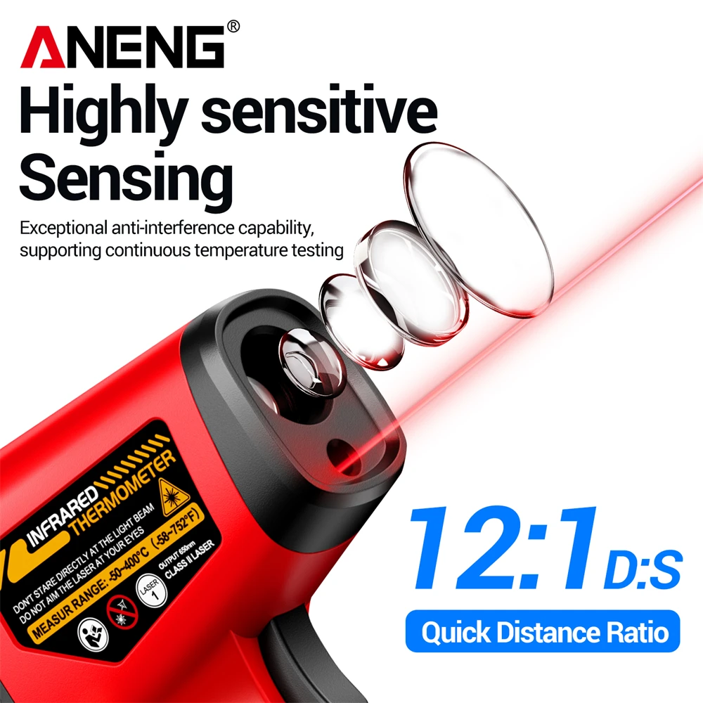 ANENG TH204 Non-contact Infrar - Industrial Infrared Laser recension och pris