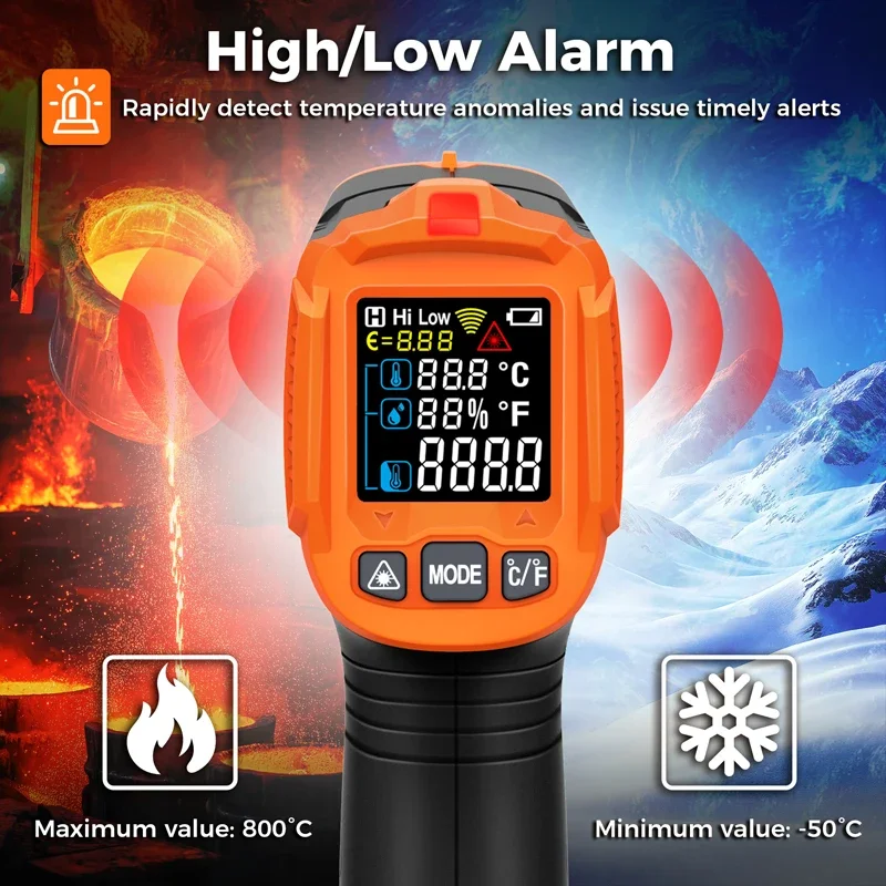 -50~380C Infrared Thermometer  - Industrial Infrared Laser recension och pris